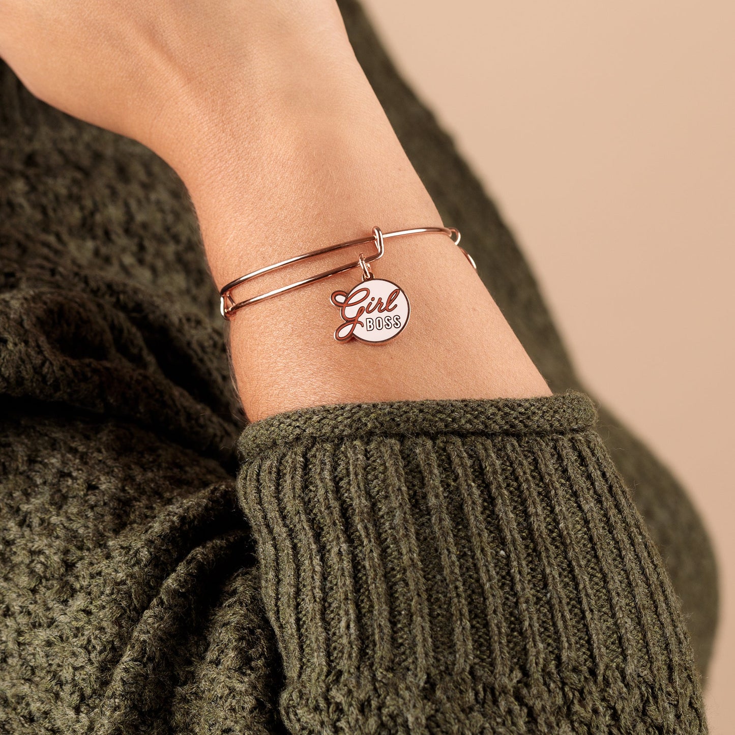 'Girl Boss' Charm Bangle