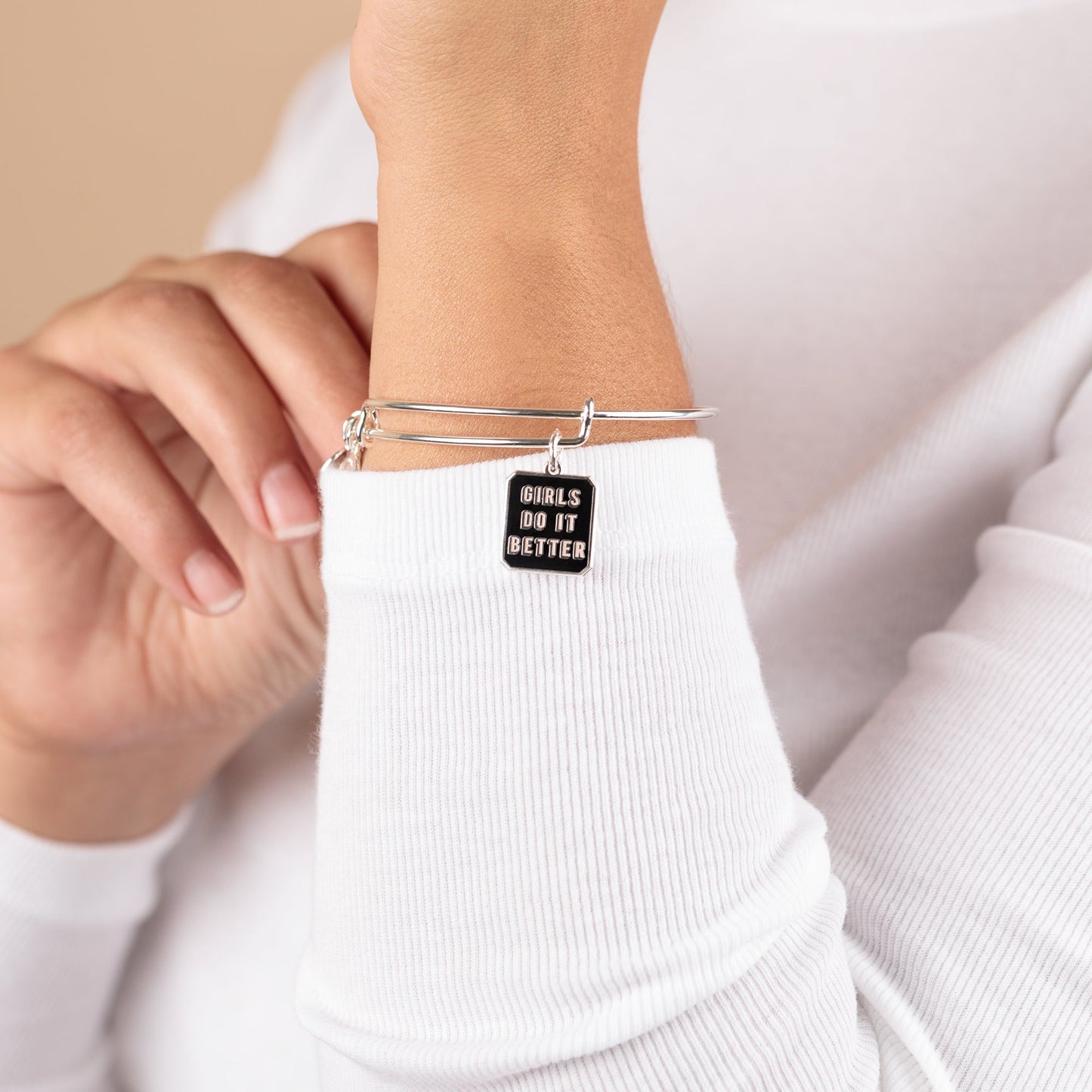 'Girls Do It Better' Charm Bangle