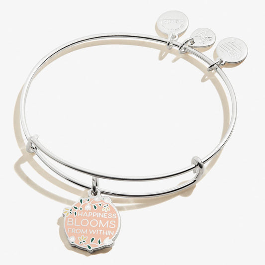 'Happiness Blooms from Within' Charm Bangle